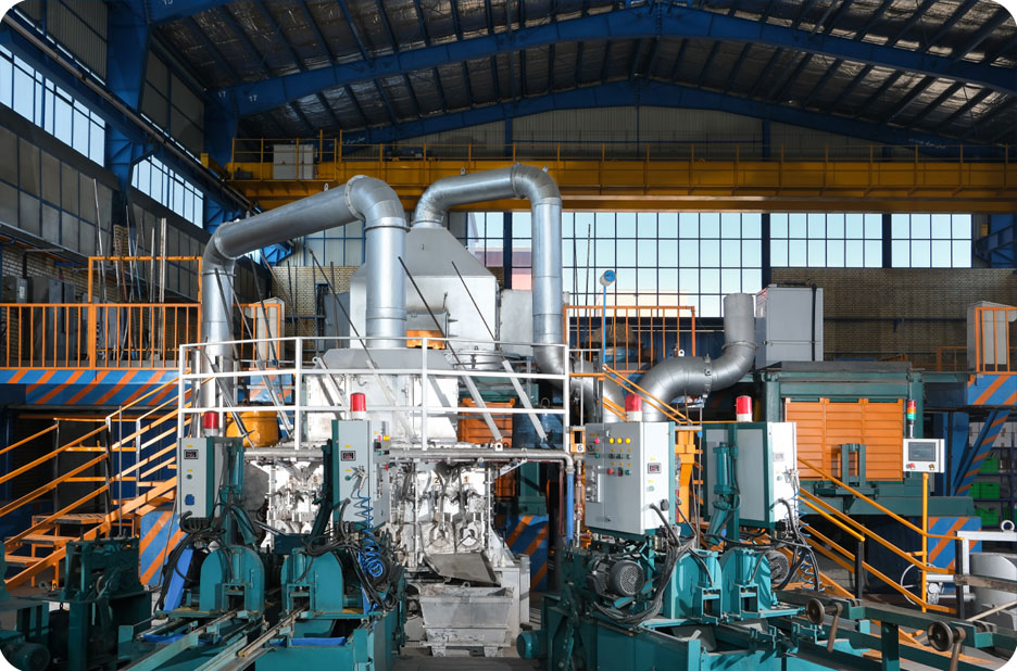 نمای کلی کوره مقاطع برنجی BTS